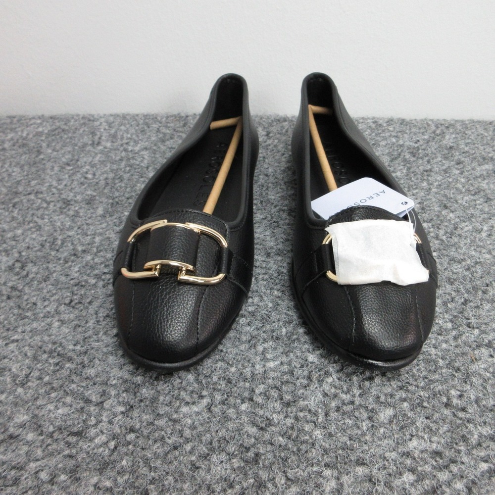 Aerosoles Shoes Womens 10W Black PU Bentley Loafer Flats Buckle Slip On - Picture 3 of 10